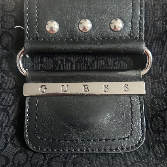Guess Small Black Handbag with Silver Hardware - Picture 2 of 7
